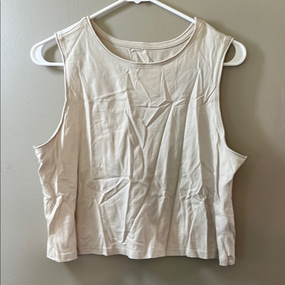 Universal Thread Cream Muscle Tee